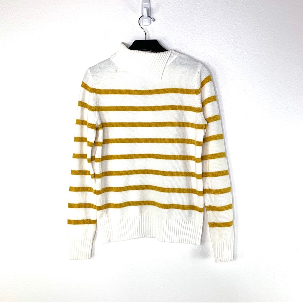 ENGLISH FACTORY Striped Sweater Split Turtleneck - Picture 3 of 5
